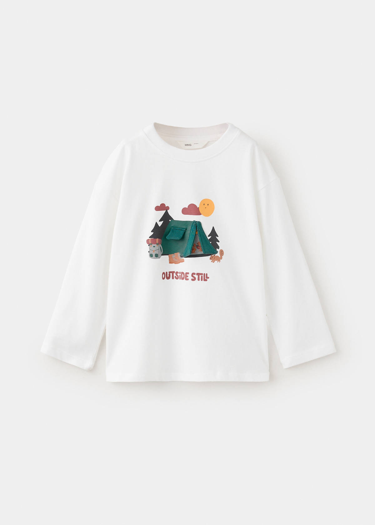 Printed T-shirt with interactive detail — Off White