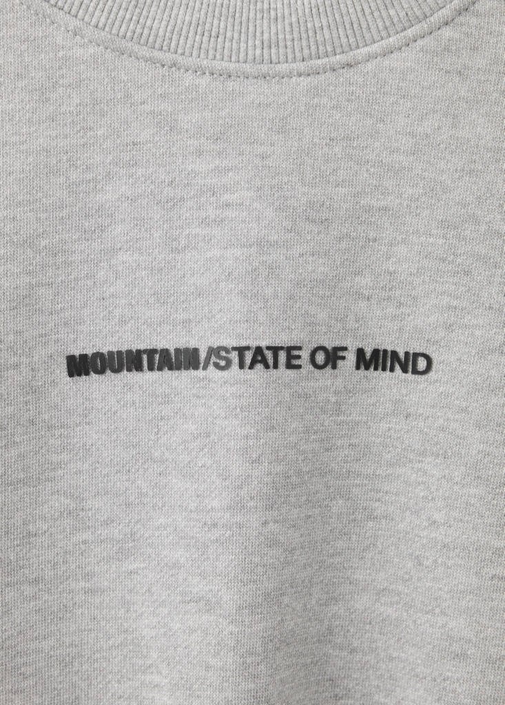 Printed boxy-fit sweatshirt — Medium Heather Grey