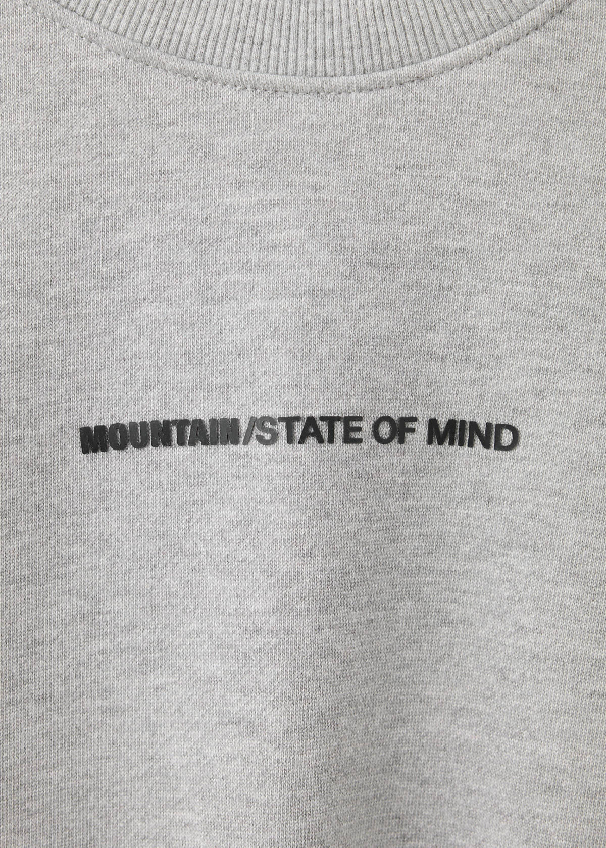 Printed boxy-fit sweatshirt — Medium Heather Grey