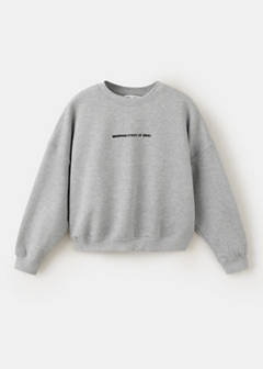 Printed boxy-fit sweatshirt — Medium Heather Grey 3