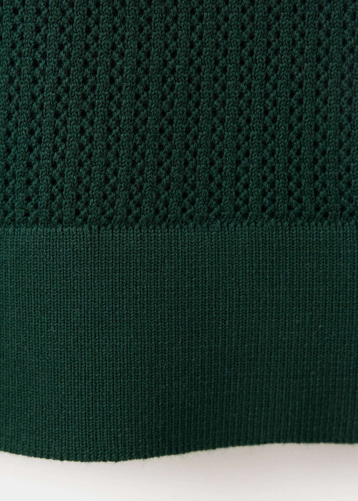 100% cotton knitted polo structure — Dark Green