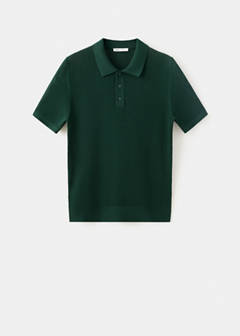 100% cotton knitted polo structure — Dark Green 6