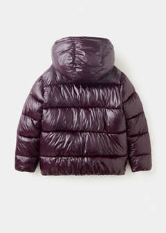 Shiny quilted anorak — Burgundy 5