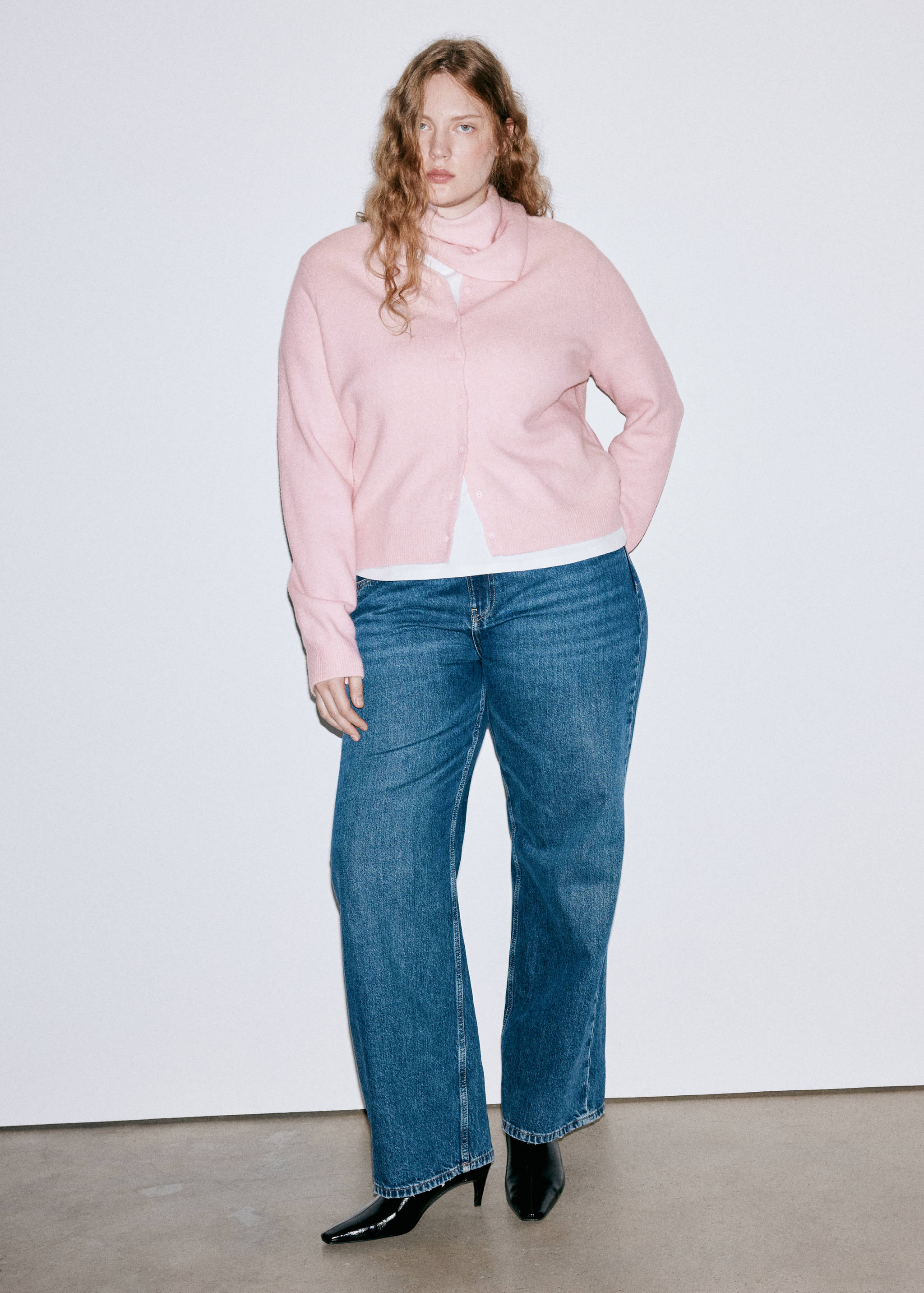 Knitted cardigan with flocked detail - Details of the article 5
