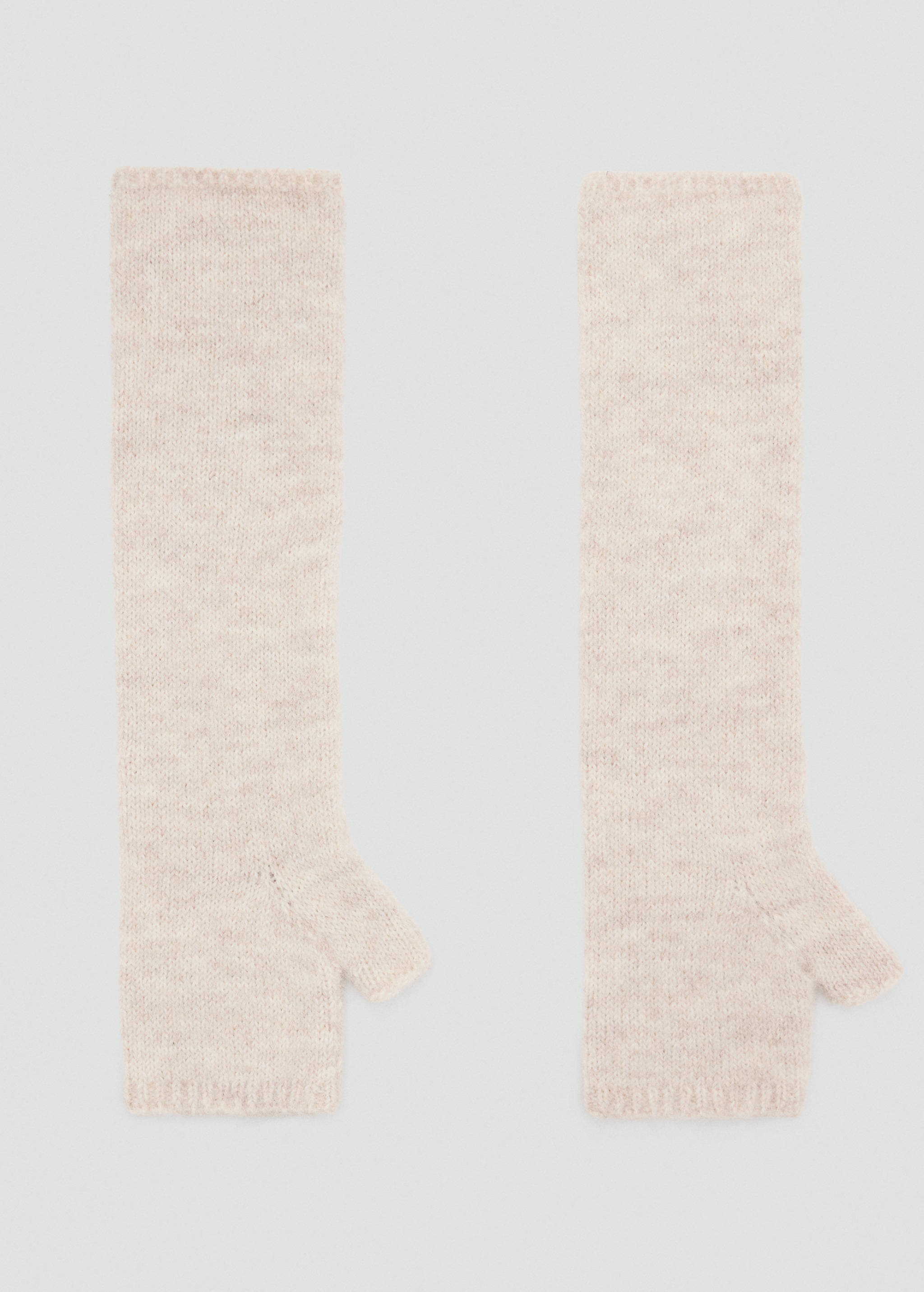 Long knitted mittens - Article without model