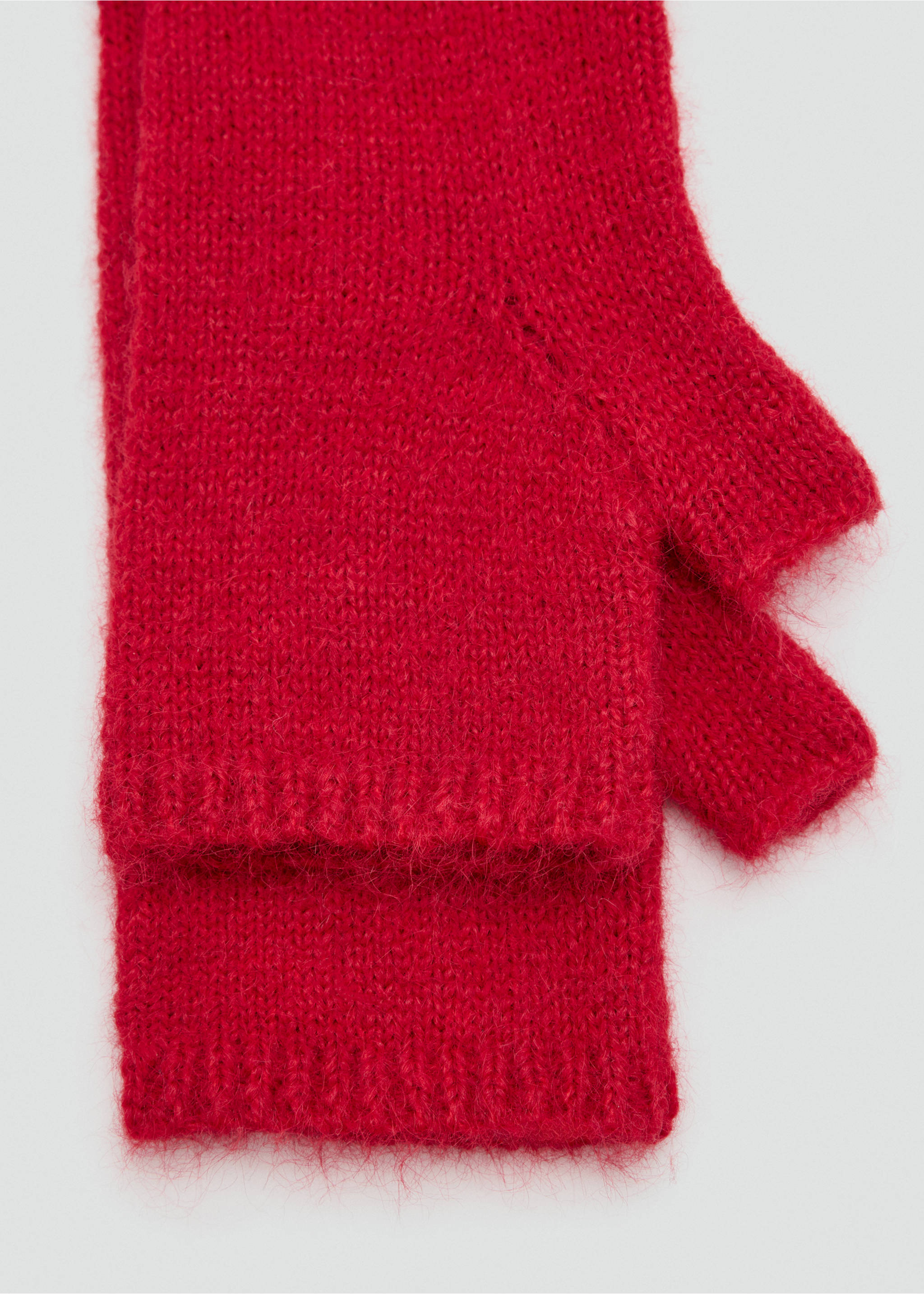 Lange gebreide mitaines - Detail van het artikel 1, Rood. Ref: 37037776-00.