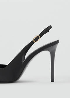 Velvet stiletto heel shoe — Black 5