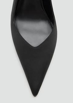 Velvet stiletto heel shoe — Black 6