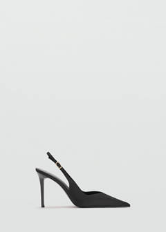 Velvet stiletto heel shoe — Black 3
