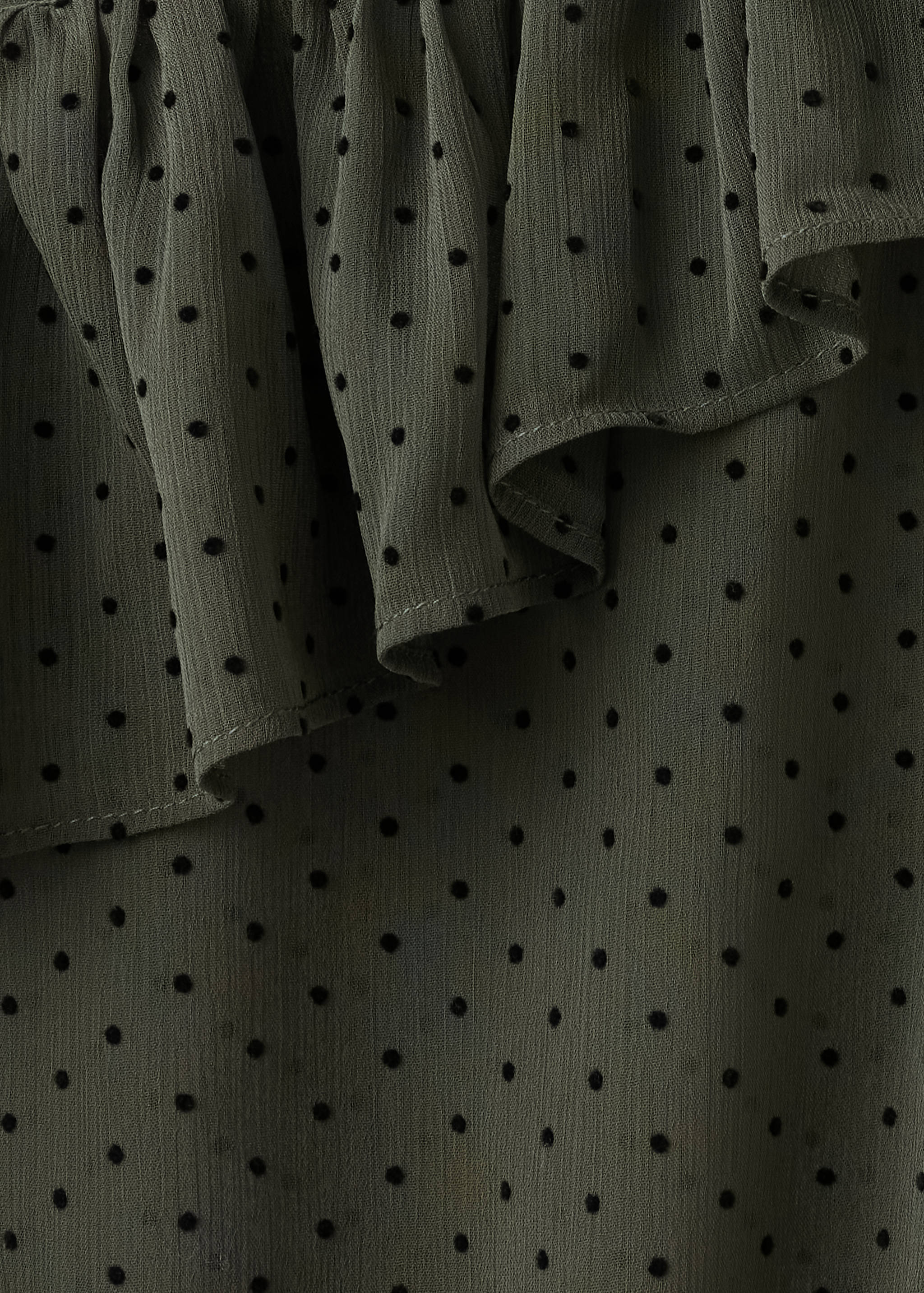 Asymmetric-neck plumeti blouse - Details of the article 8