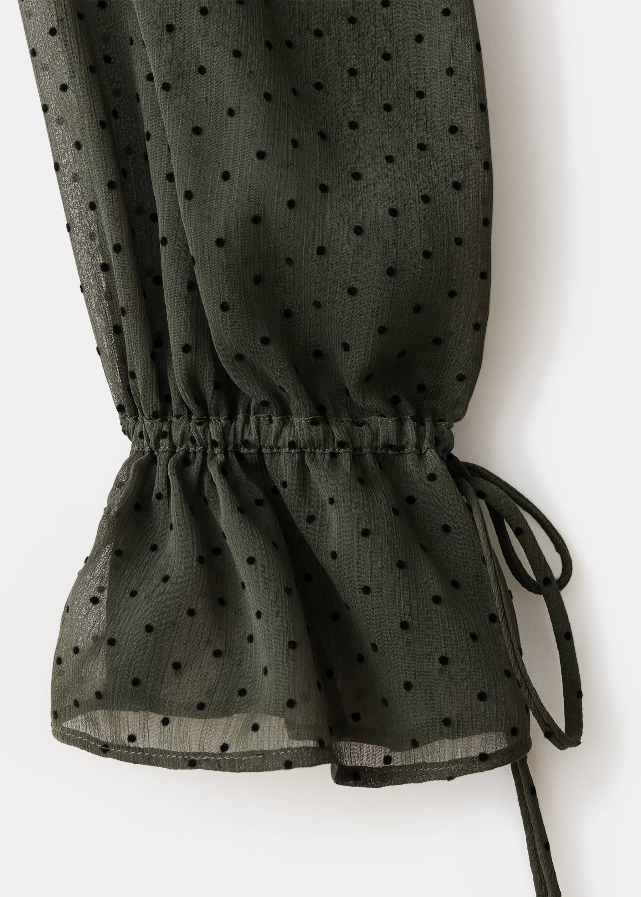 Asymmetric-neck plumeti blouse - Details of the article 0