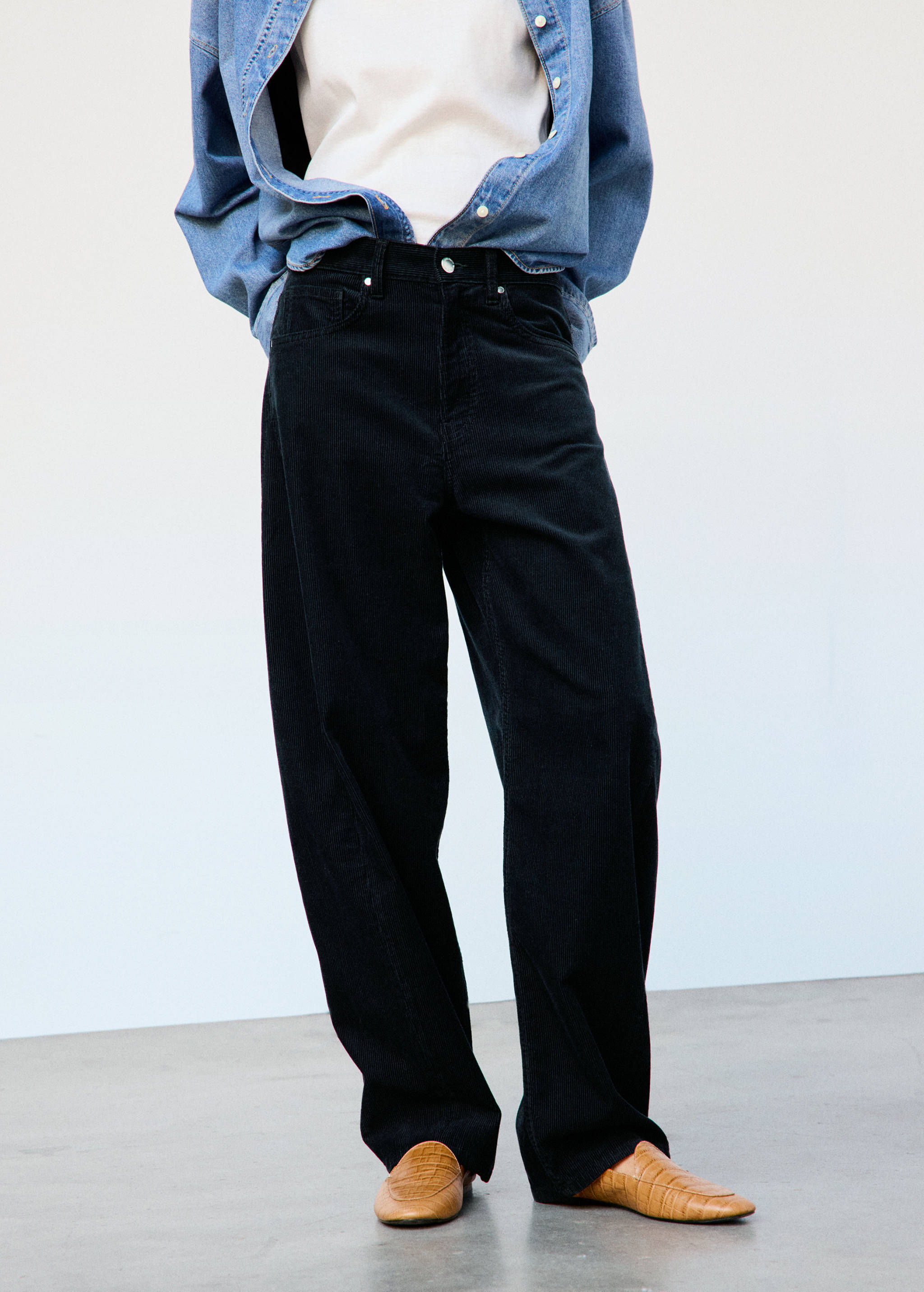 Corduroy balloon trousers - Medium plane