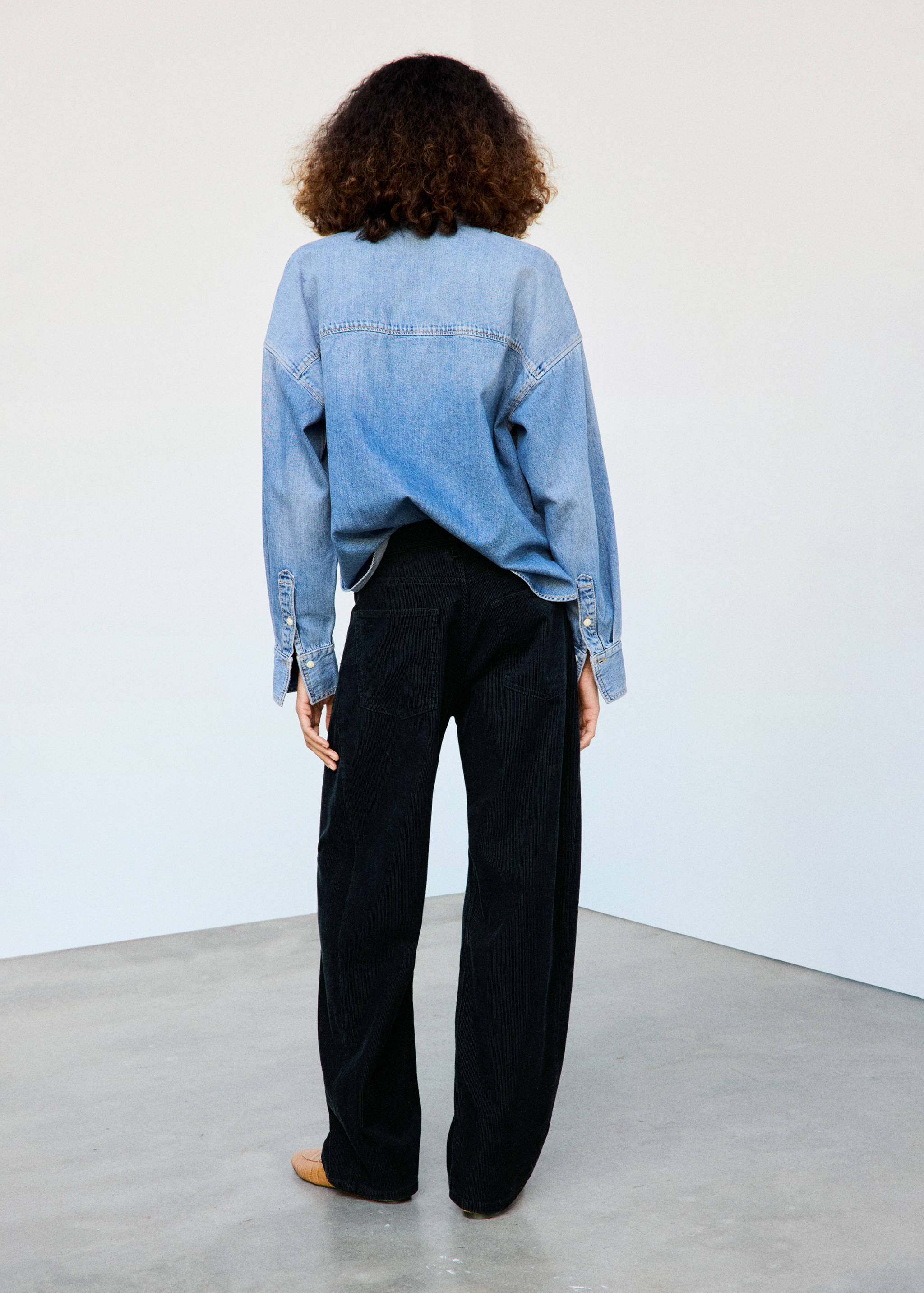 Corduroy balloon trousers - Reverse of the article