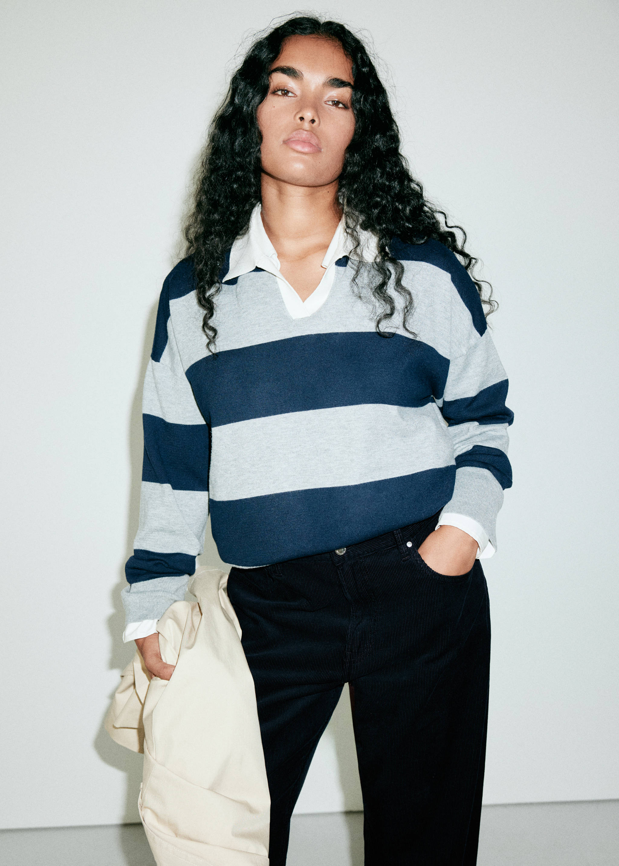 Corduroy balloon trousers - Details of the article 6
