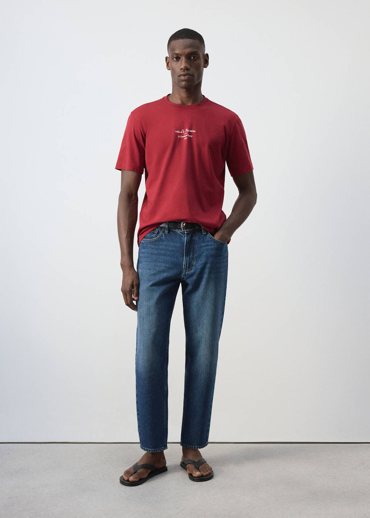 100% cotton t-shirt text