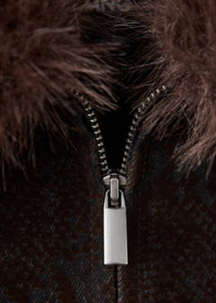 Velvet jacket with fur collar — Chocolate 7