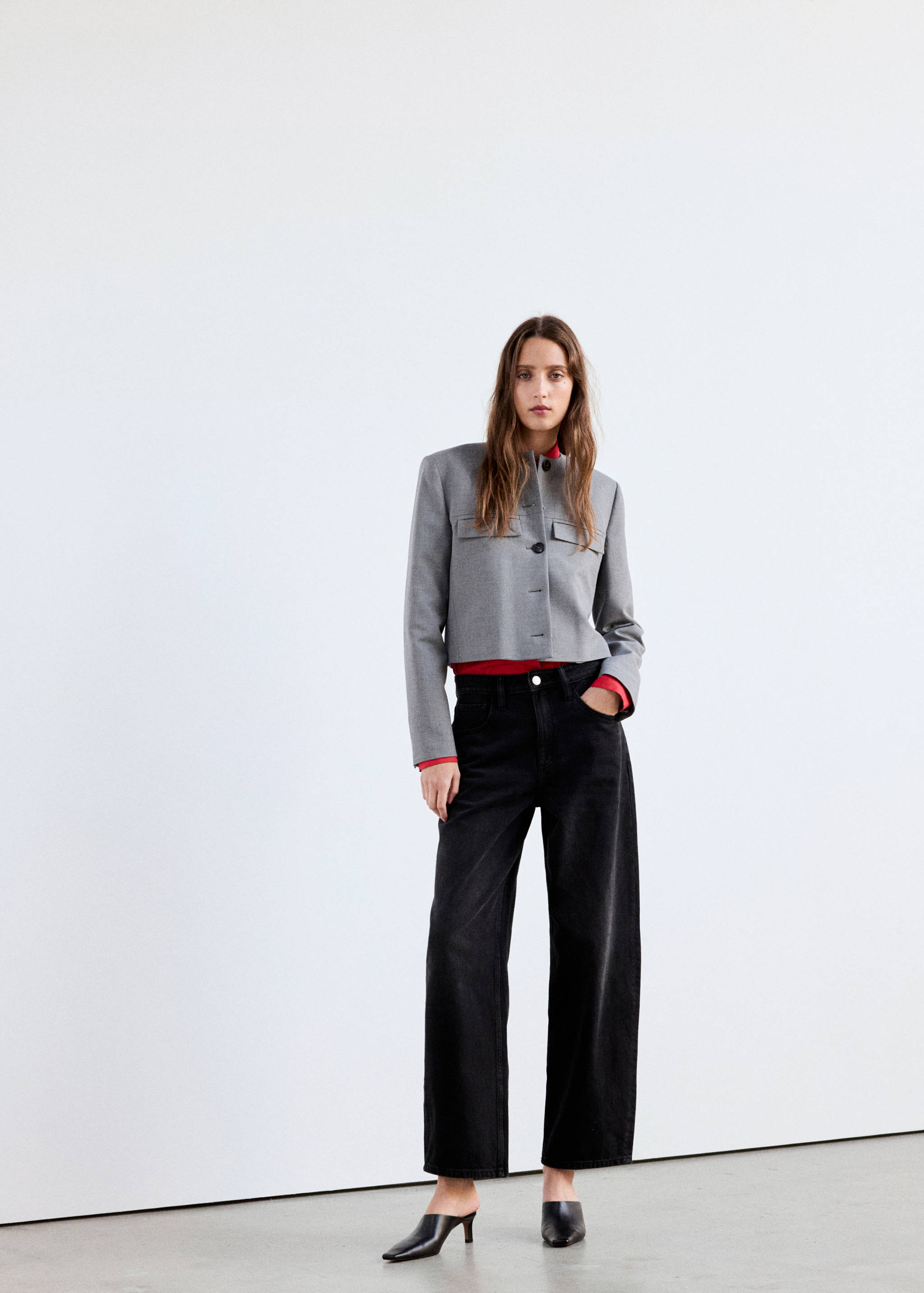 Mid-rise balloon jeans - General plane