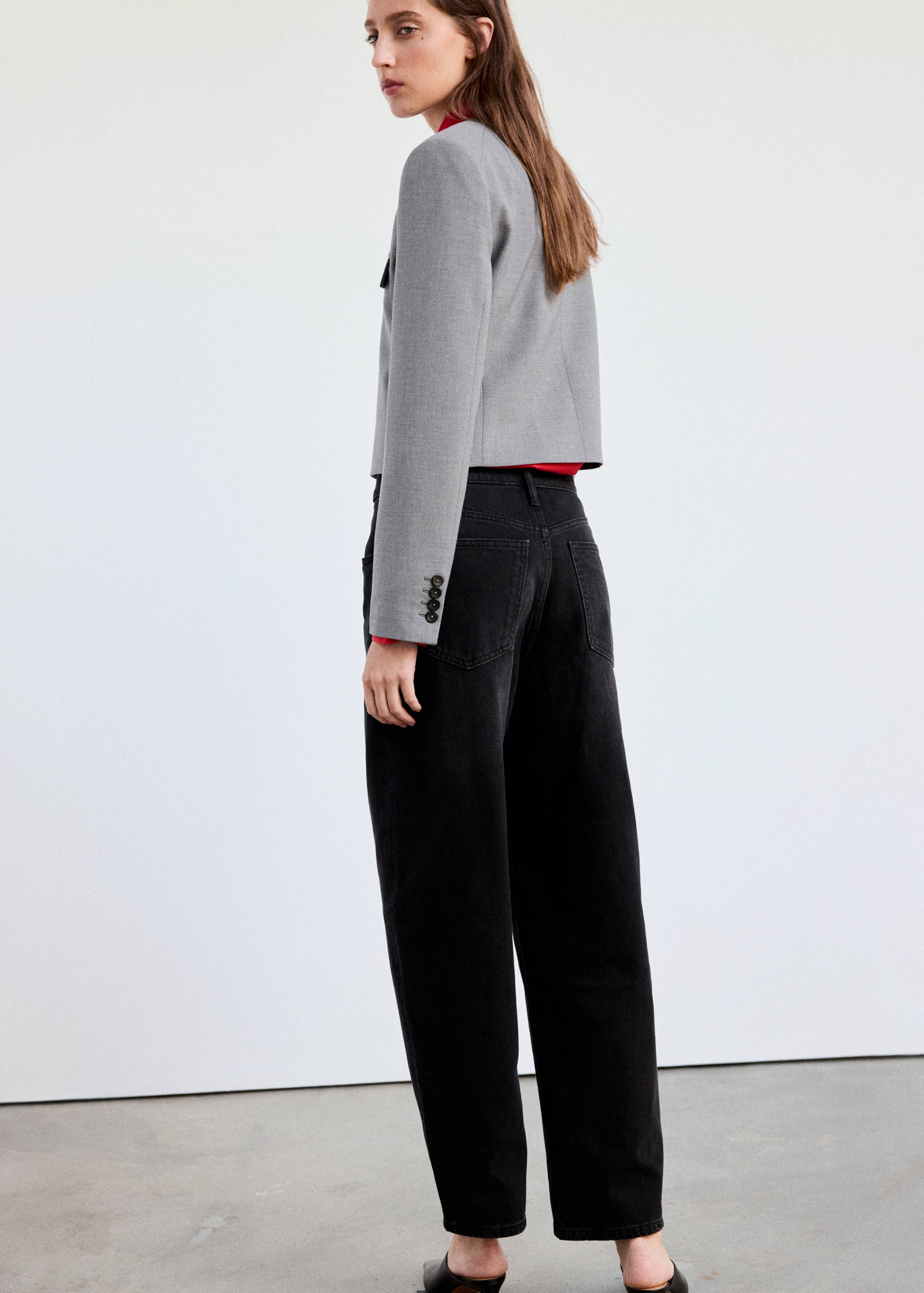 Mid-rise balloon jeans - Reverse of the article