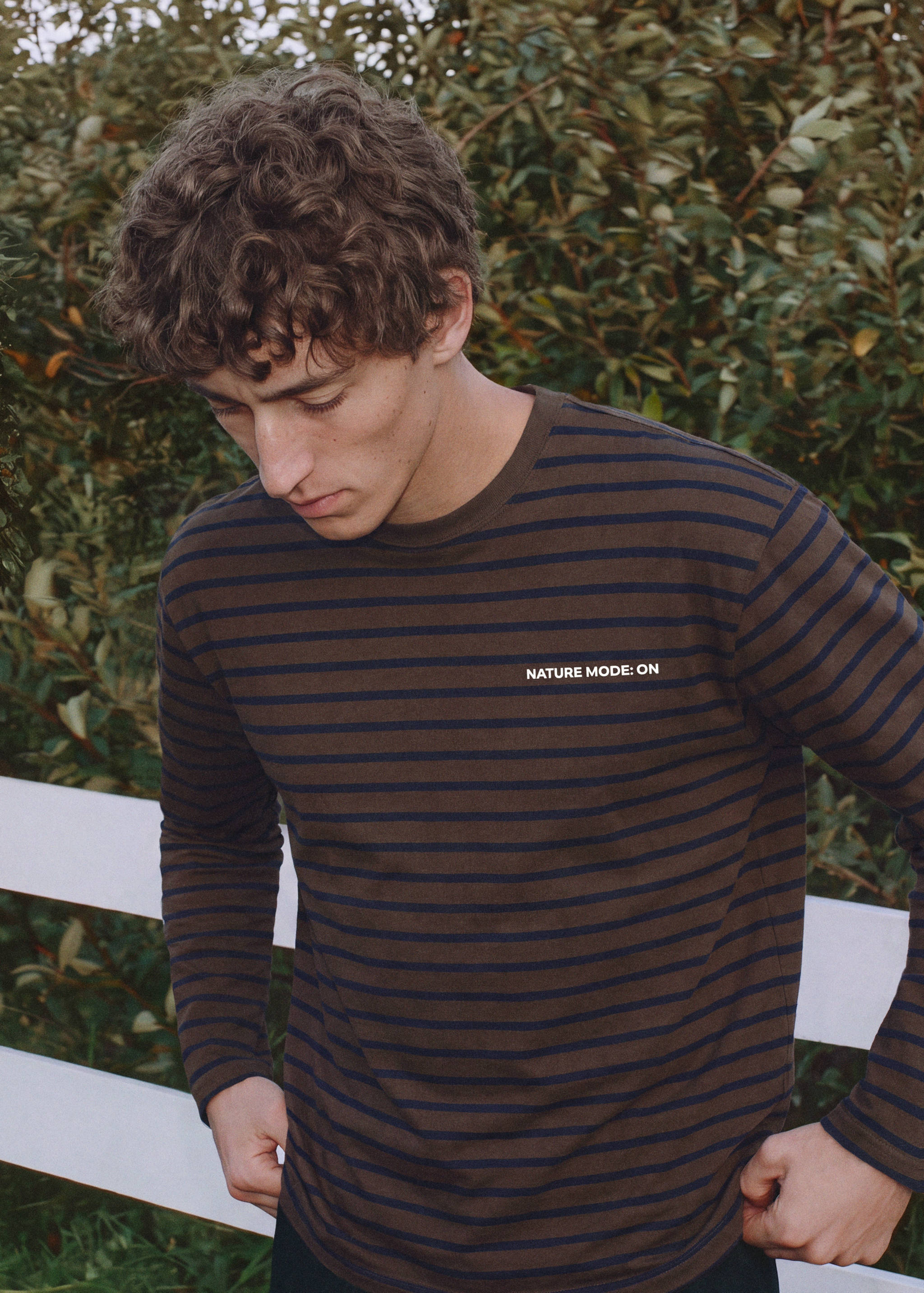 100% cotton striped t-shirt - Medium plane
