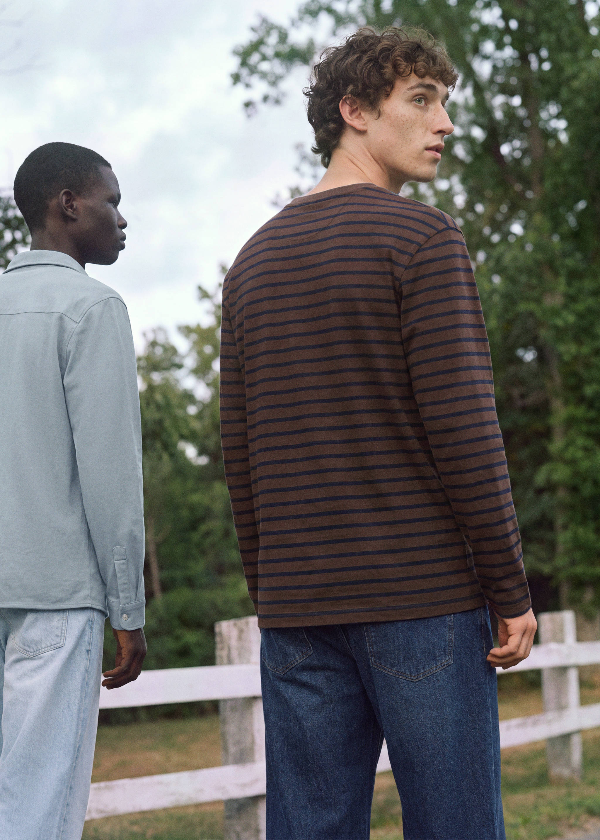 100% cotton striped t-shirt - Reverse of the article