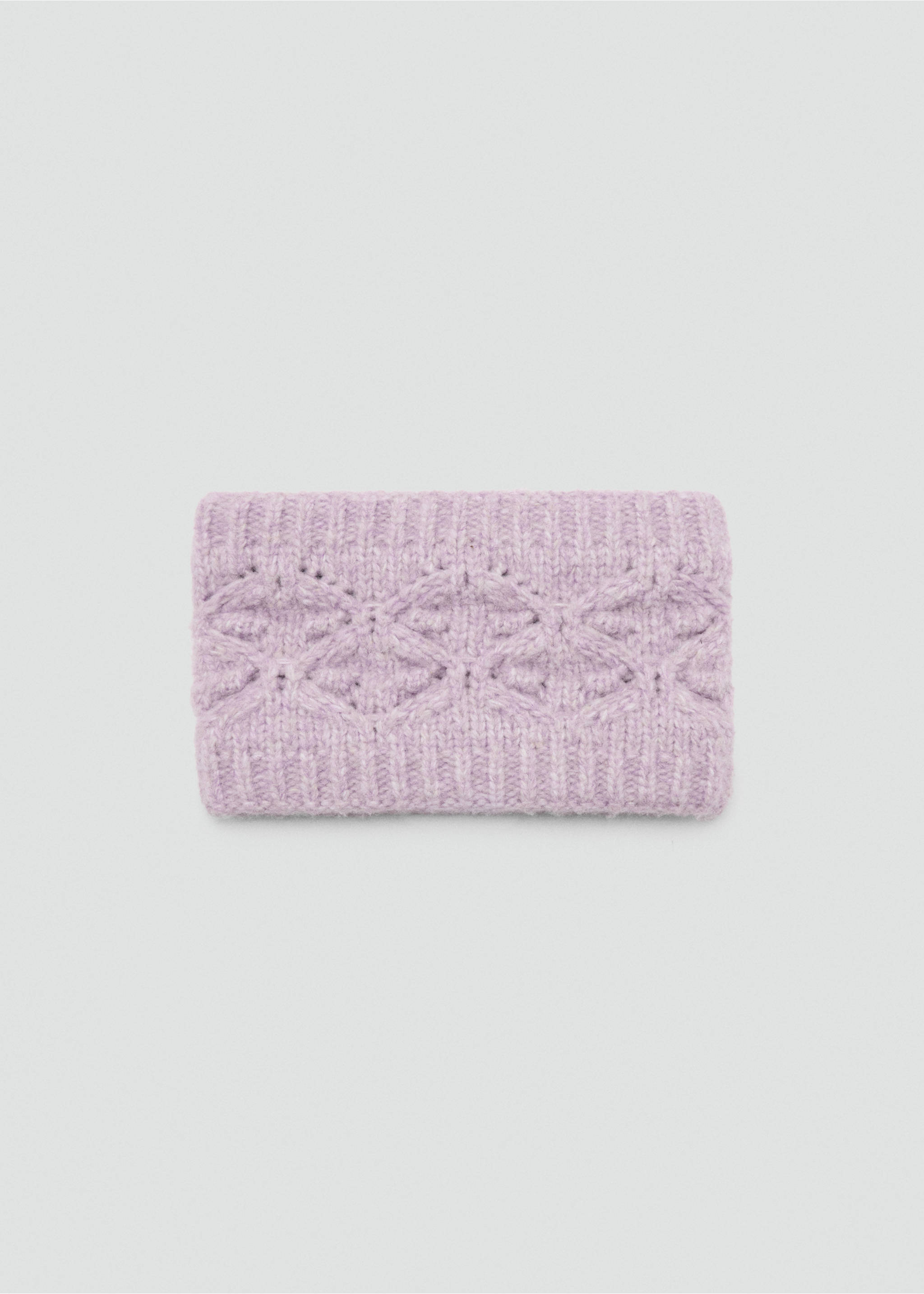 Lilac children's knit scarf with a textured pattern and ribbed edges., Lilac. Ref: 37037807-00.