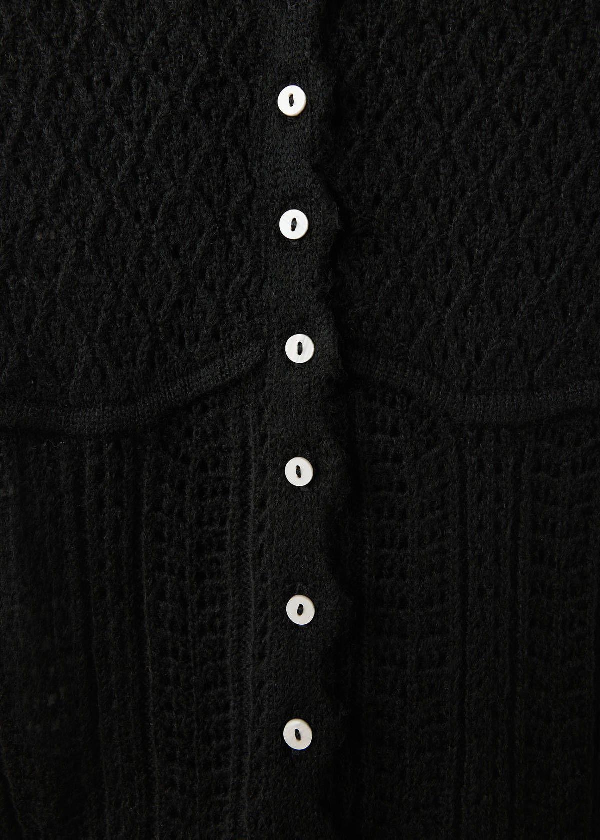 Openwork knit cardigan — Black