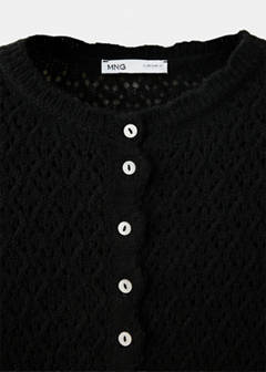 Openwork knit cardigan — Black 9