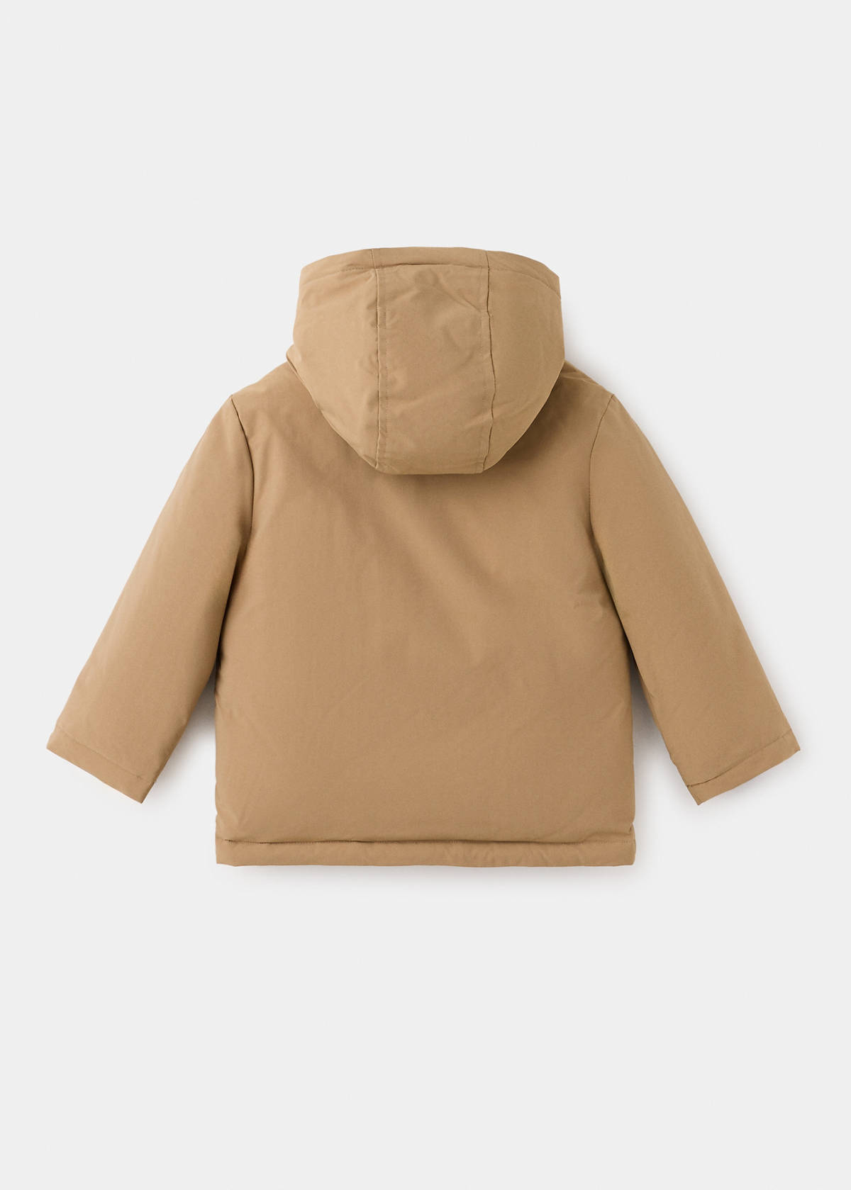 Pockets hooded coat — Medium Brown