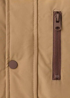 Pockets hooded coat — Medium Brown 4