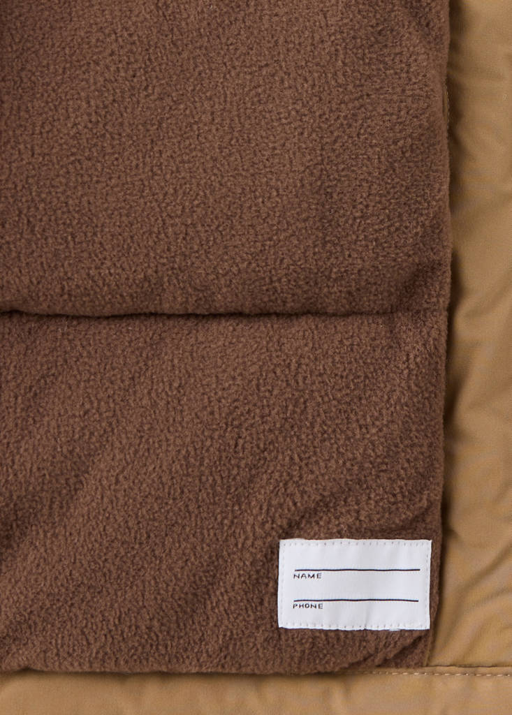 Pockets hooded coat — Medium Brown