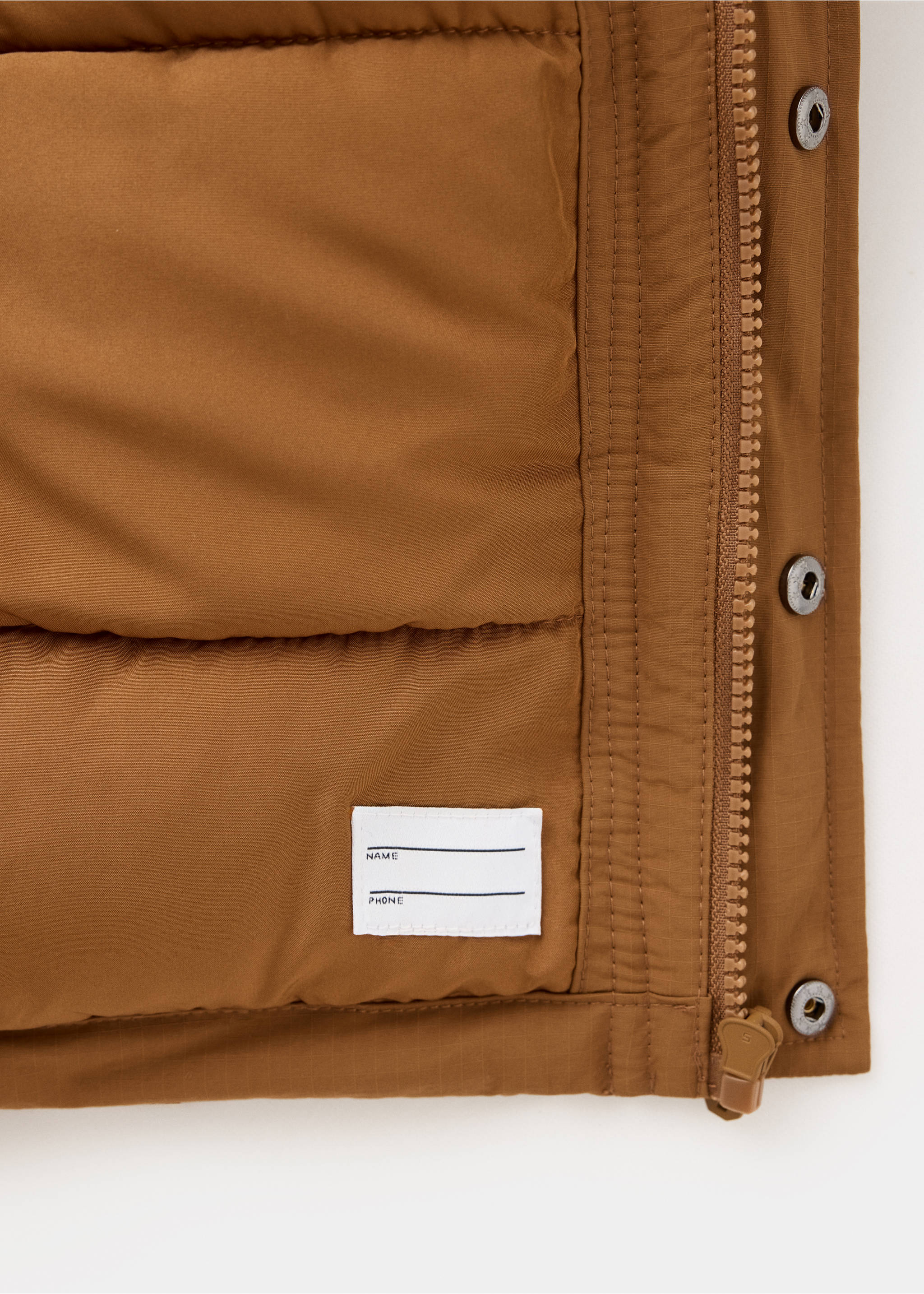 Anorak matelassé à capuche - Détail de l'article 8, Rouge-orangé. Ref: 37037883-00.