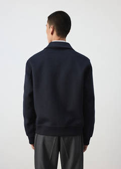 Wool-blend jacket with pockets — Night Blue 3