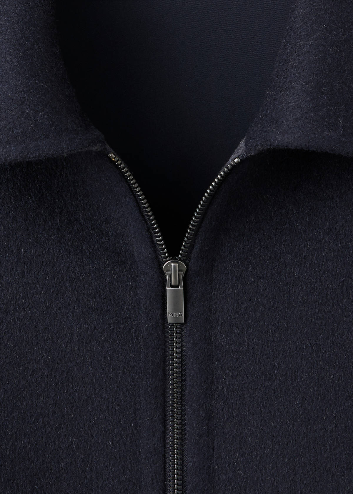 Wool-blend jacket with pockets — Night Blue