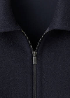 Wool-blend jacket with pockets — Night Blue 7