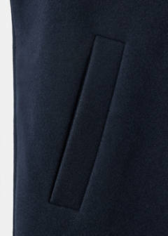 Wool coat with lapel collar — Navy 8
