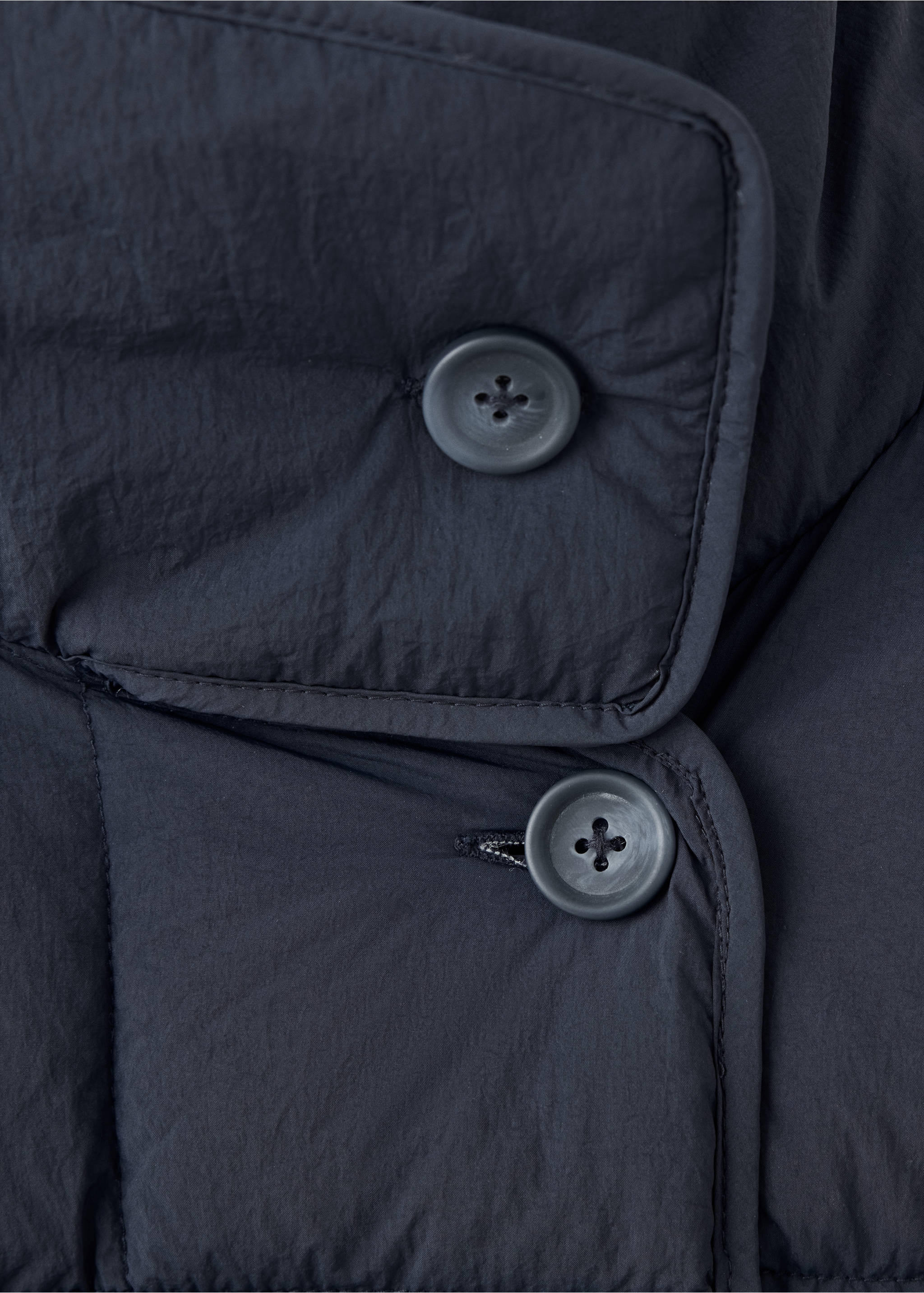 Anorak acolchado botones - Detalle del artículo 8, Azul marino. Ref: 37037888-00.