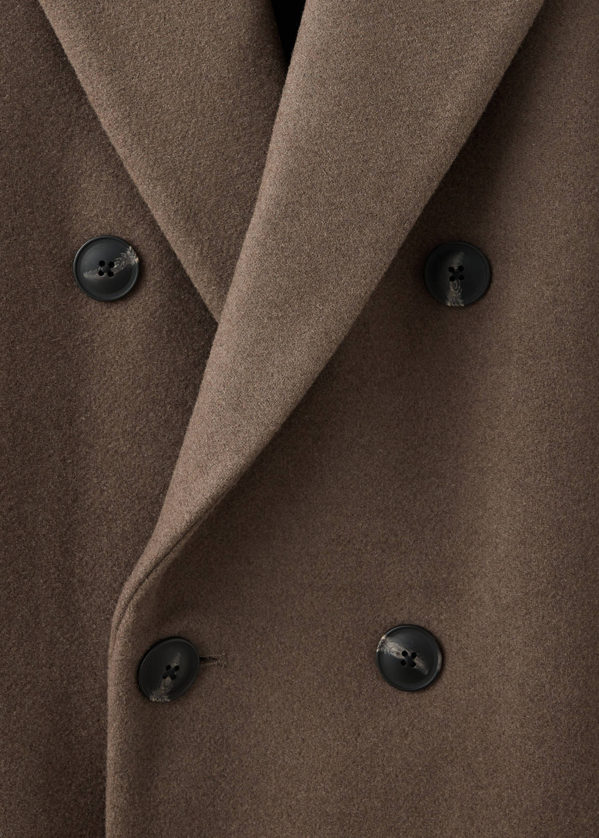 Wool-blend coat with button fastening — Dark Grey