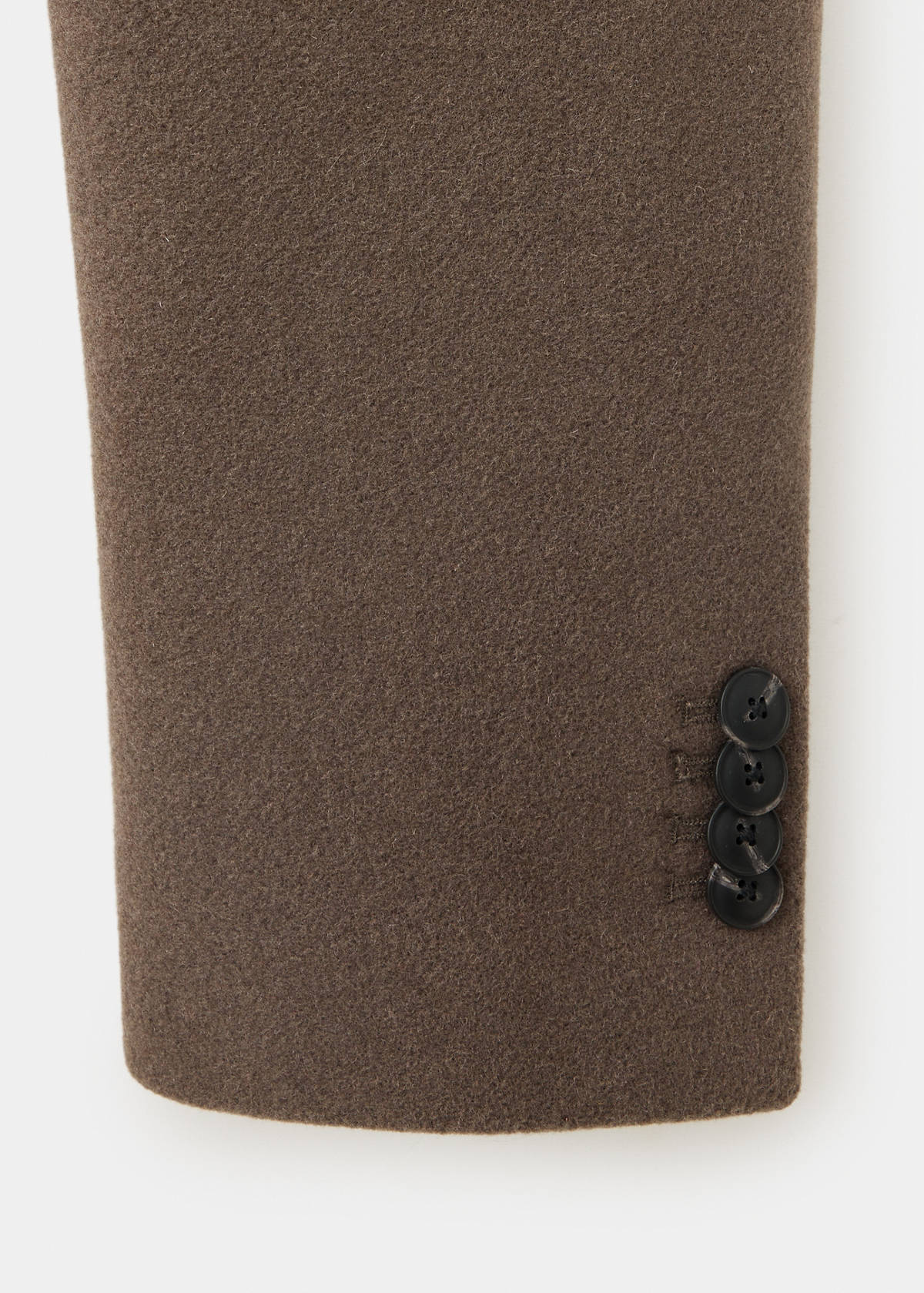 Wool-blend coat with button fastening — Dark Grey