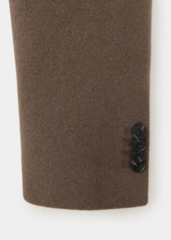 Wool-blend coat with button fastening — Dark Grey 9