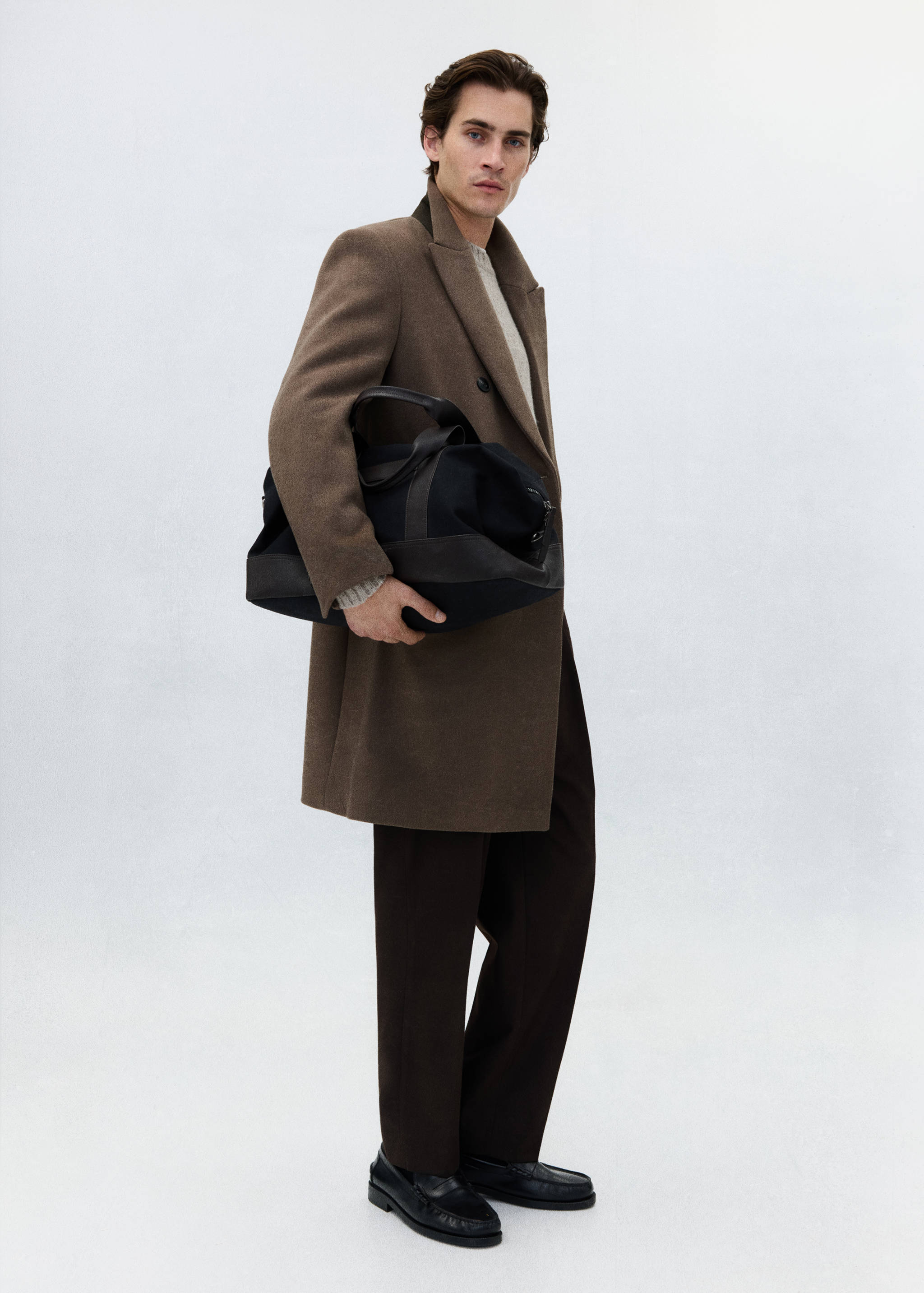 Manteau laine mélangée boutons - Détail de l'article 6