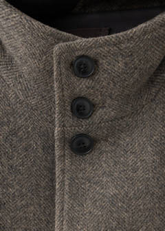 Wool blend coat with funnel neck — Medium Brown 9