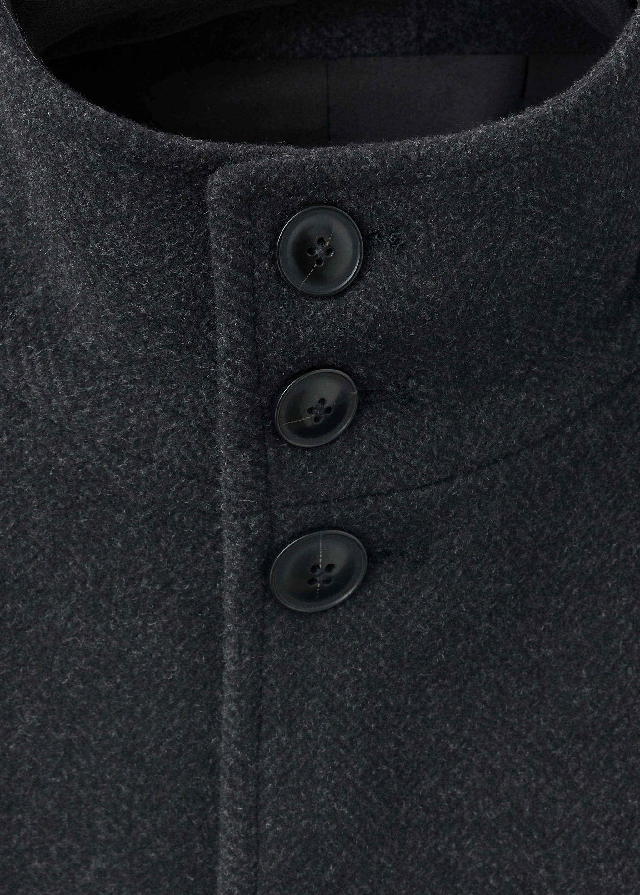 Manteau en mélange de laine à col cheminée - Détail de l'article 8