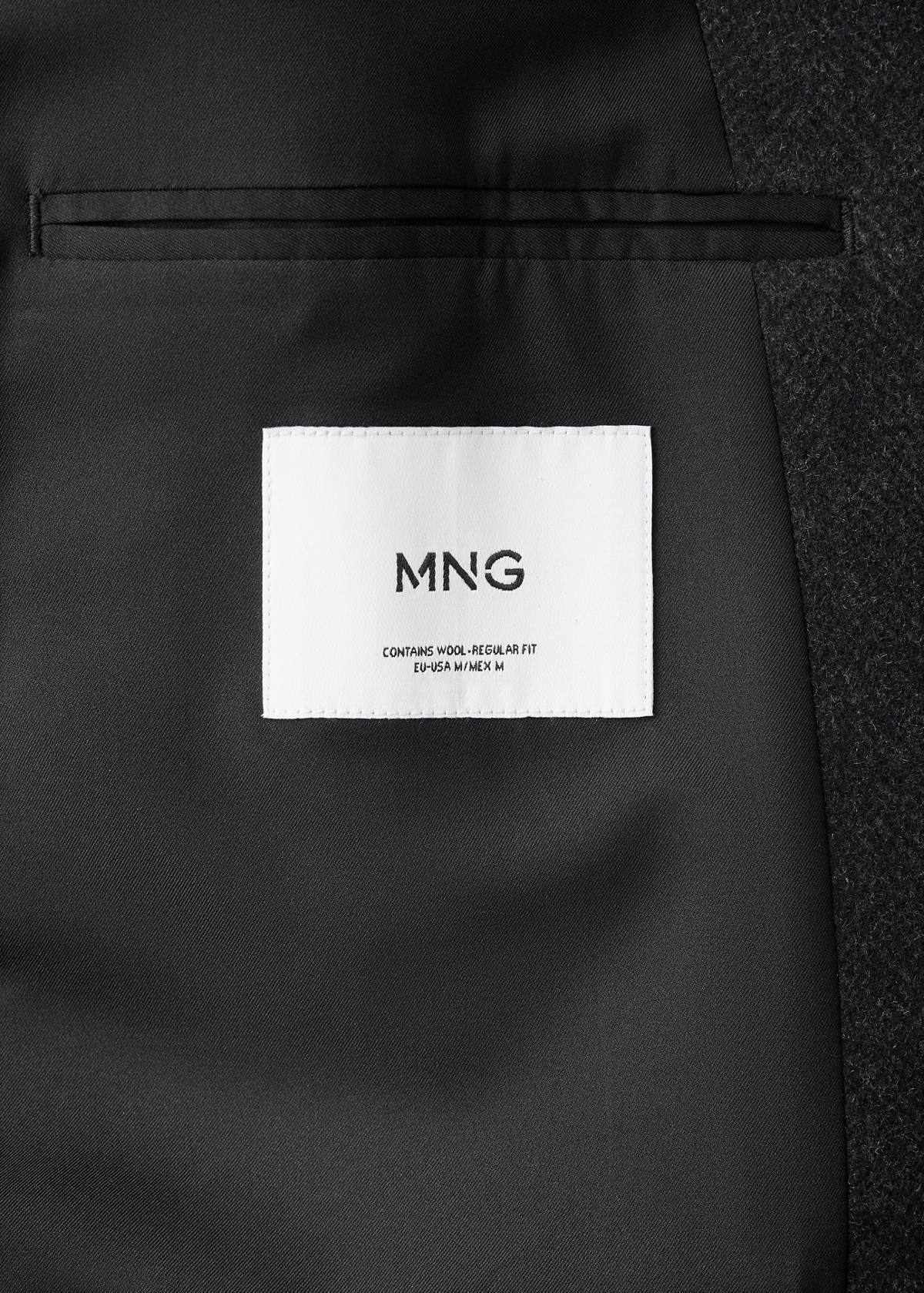 Wool blend coat with funnel neck — Dark Heather Grey