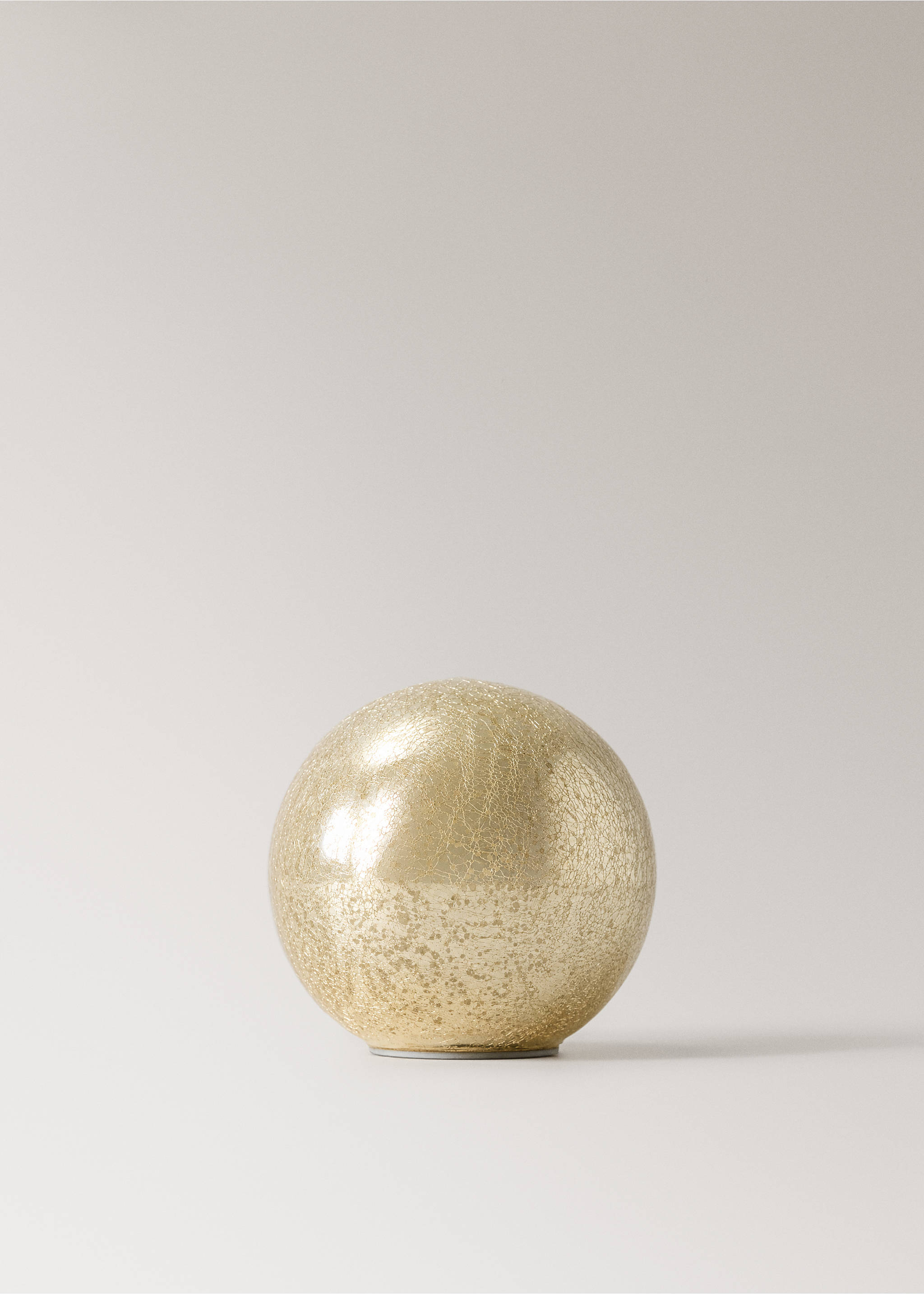 Spherical gold Christmas decoration with a textured crackled finish., Gold. Ref: 37037895-00.