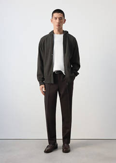 Zipped hoodie — Brown 2