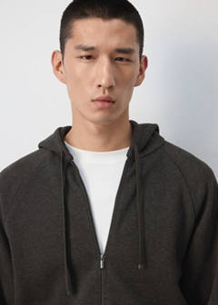 Zipped hoodie — Brown 4