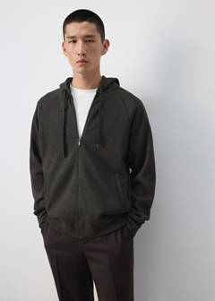Zipped hoodie — Brown 6