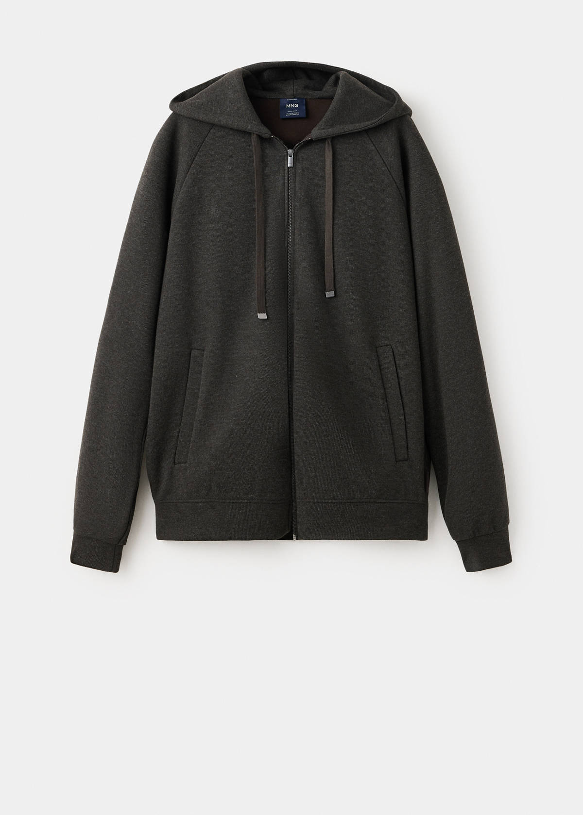 Zipped hoodie — Brown
