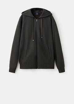 Zipped hoodie — Brown 7