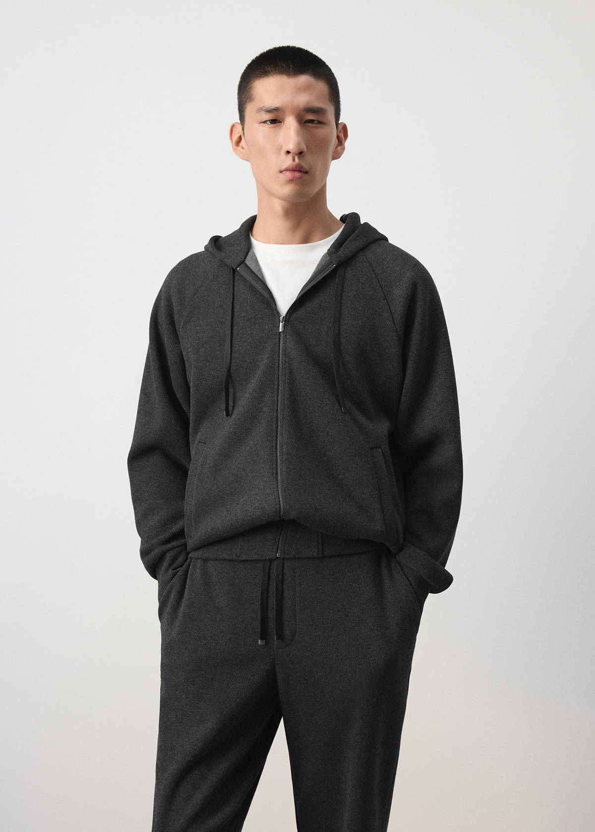 Zipped hoodie — Dark Grey